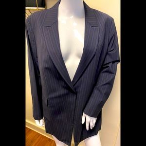 NWT Theory Etiennette Navy Multi Striped Blazer.